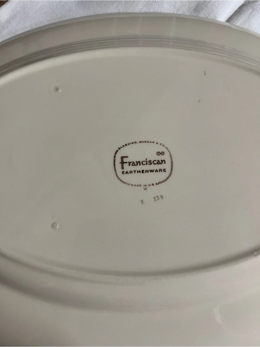 Franciscan Earthenware Apple Hand-Painted  Ceramic Serving Platter